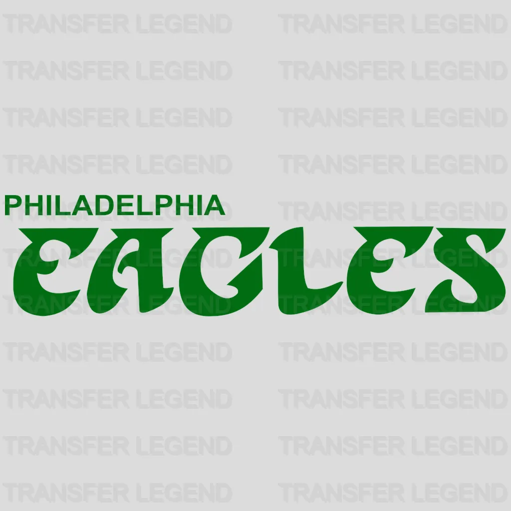Philadelphia Eagles stylized ‘Philadelphia Eagles’ wordmark, NFL design - DTF Heat Transfer