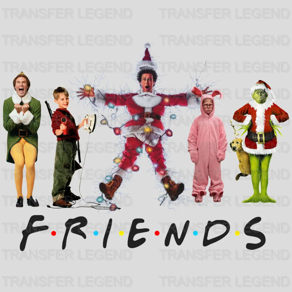 FRIENDS, Christmas Design, Dtf Heat Transfer - transferlegend