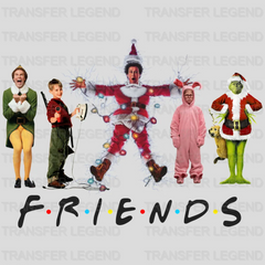 FRIENDS, Christmas Design, Dtf Heat Transfer - transferlegend