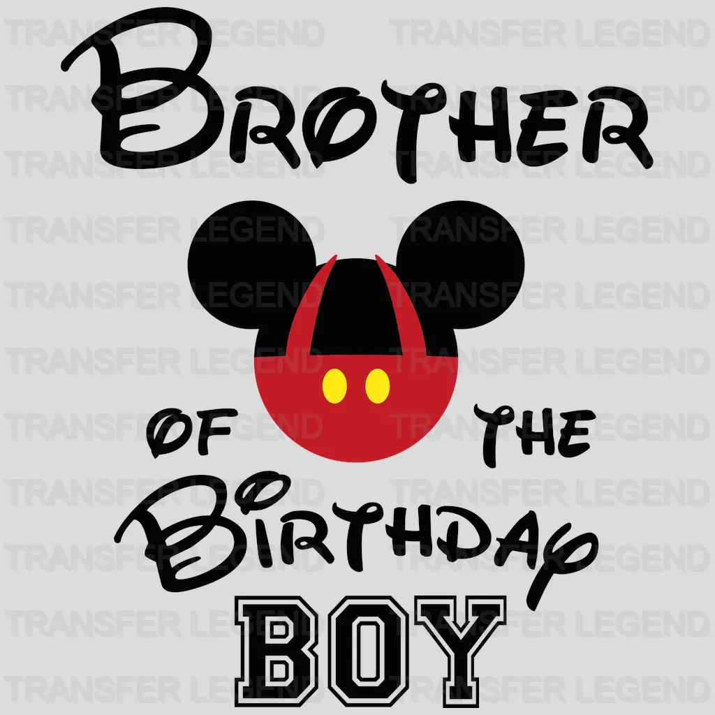 Birthday Boy Family Ears Design - DTF heat transfer - transferlegend