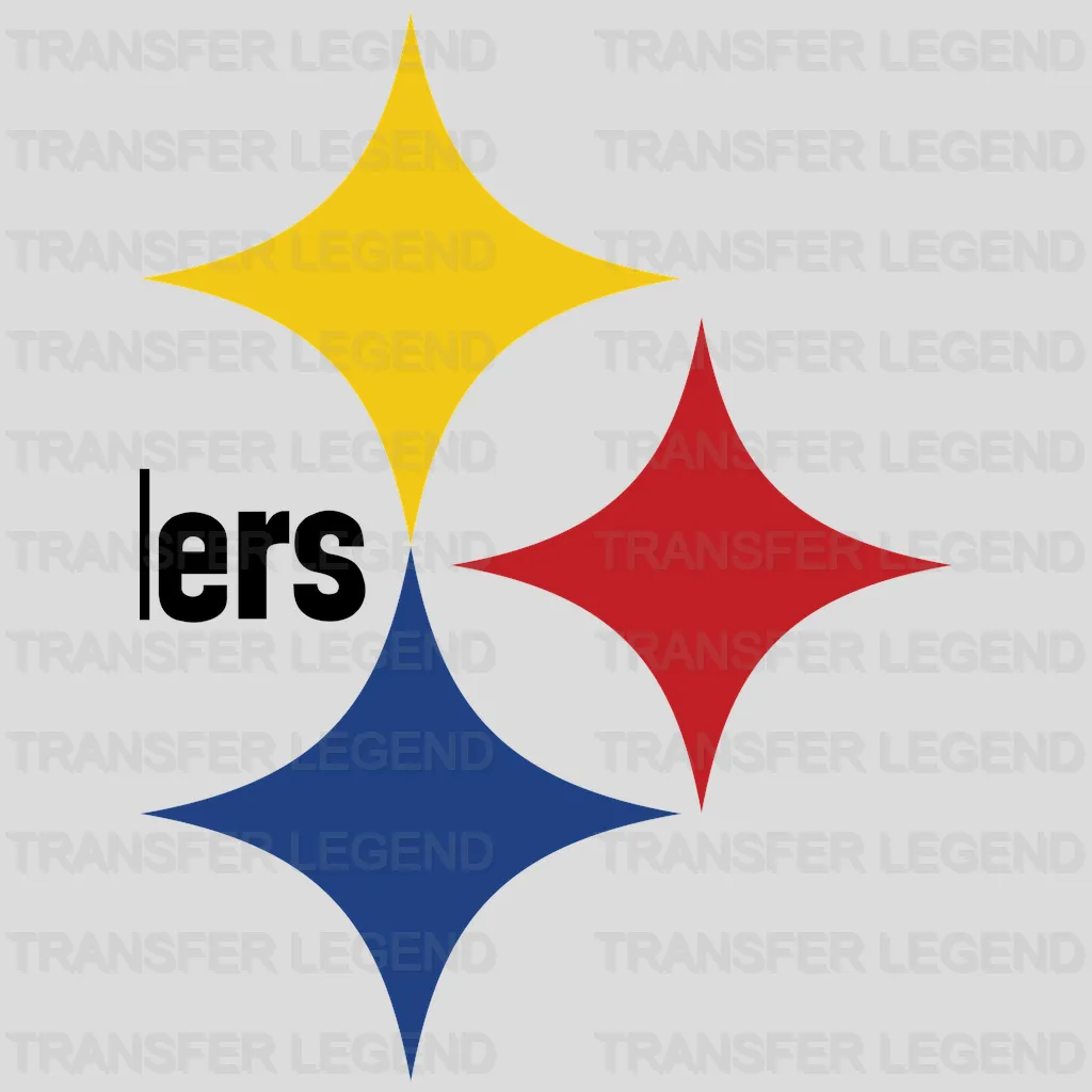 Pittsburgh Steelers tri‑star diamond emblem graphic, NFL design - DTF Heat Transfer
