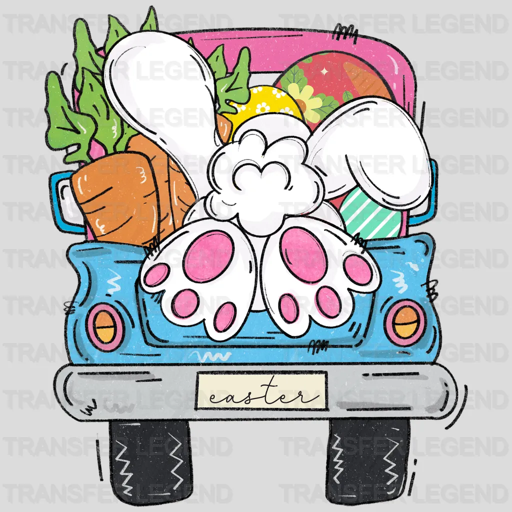 Easter Bunny Truck Design - DTF heat transfer - transferlegend