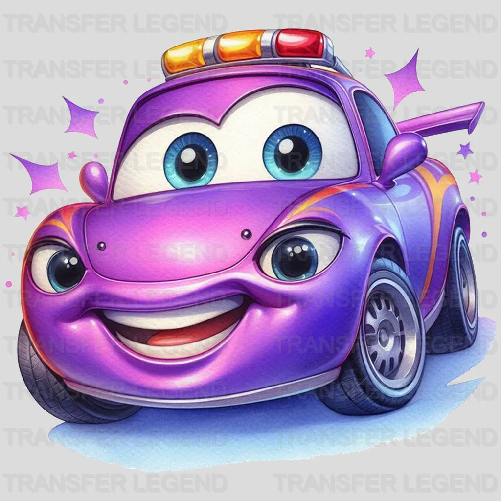 Police Lady Car   Disney Designs - DTF Heat Transfers