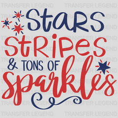 Stars Stripes Sparkle DTF Transfer - transferlegend