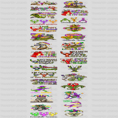 Mardi Gras Premade Gang sheet - 30 PCS 10 INCH - transferlegend