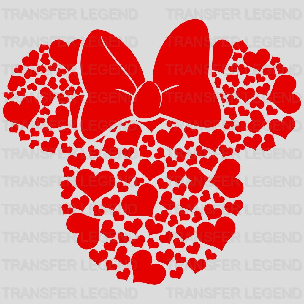 Mickey and Minnie Hearts Valentines Day Design - DTF heat transfer - transferlegend