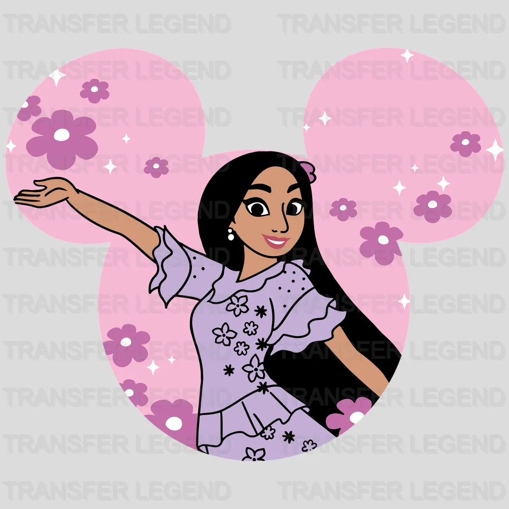 Encanto Isabela Madrigal Micky Ears Flower Design - DTF heat transfer - transferlegend