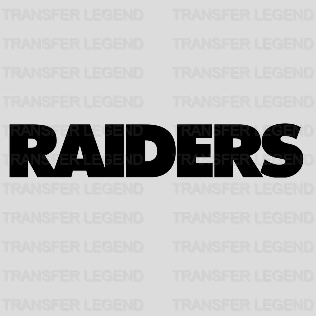 Las Vegas Raiders bold standalone “RAIDERS” text logo, NFL design - DTF Heat Transfer