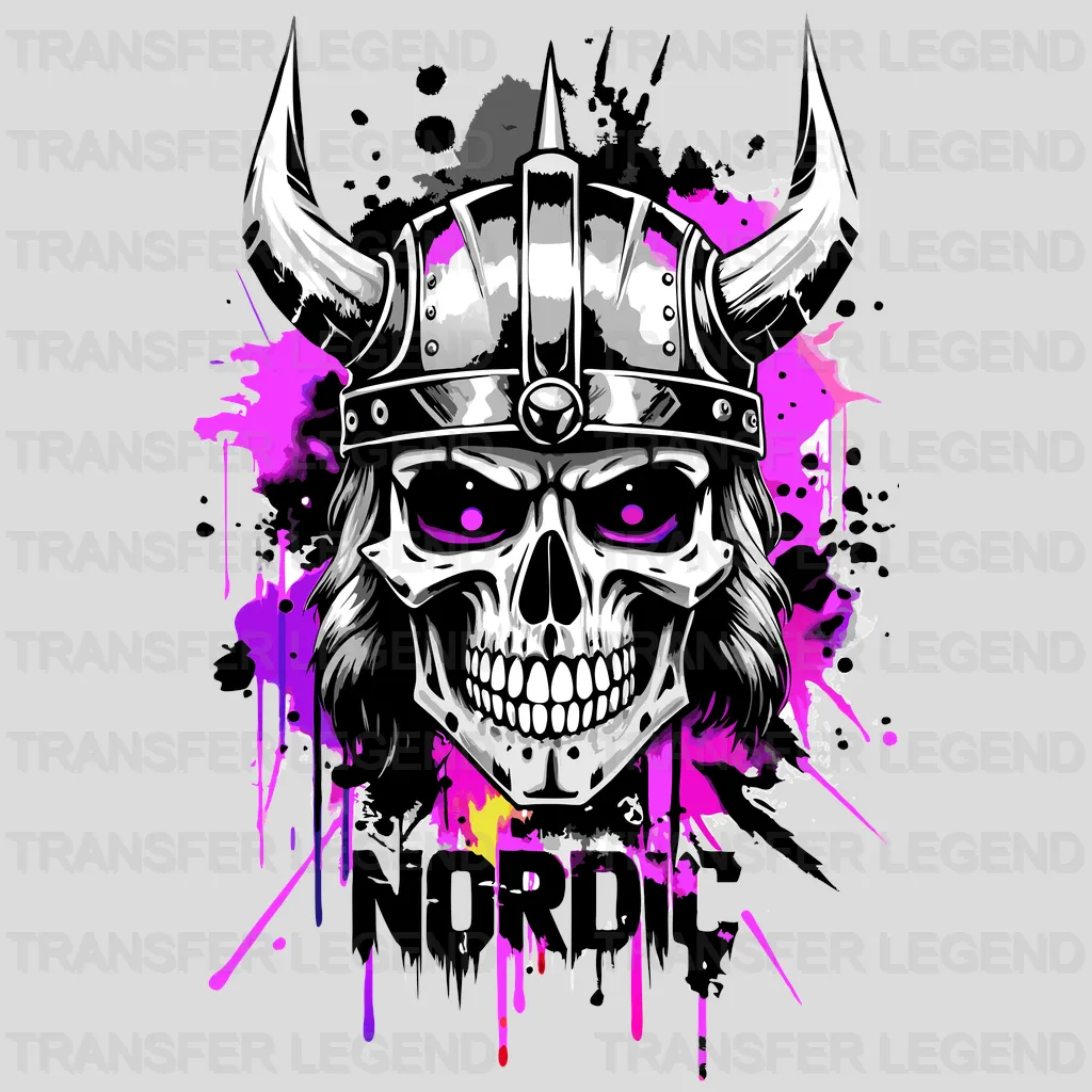 Party With Skulls Nordic Design - DTF Heat Transfer - transferlegend