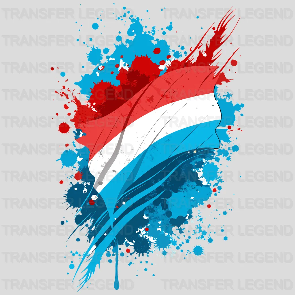 Luxembourg Flag Design - DTF Heat Transfer - transferlegend