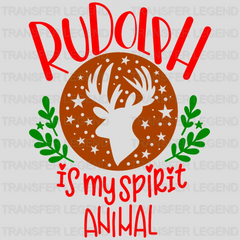 Rudolph is my spirit animal Christmas Design - DTF heat transfer - transferlegend