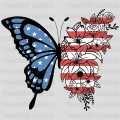 American Flag Butterfly DTF Transfer - transferlegend