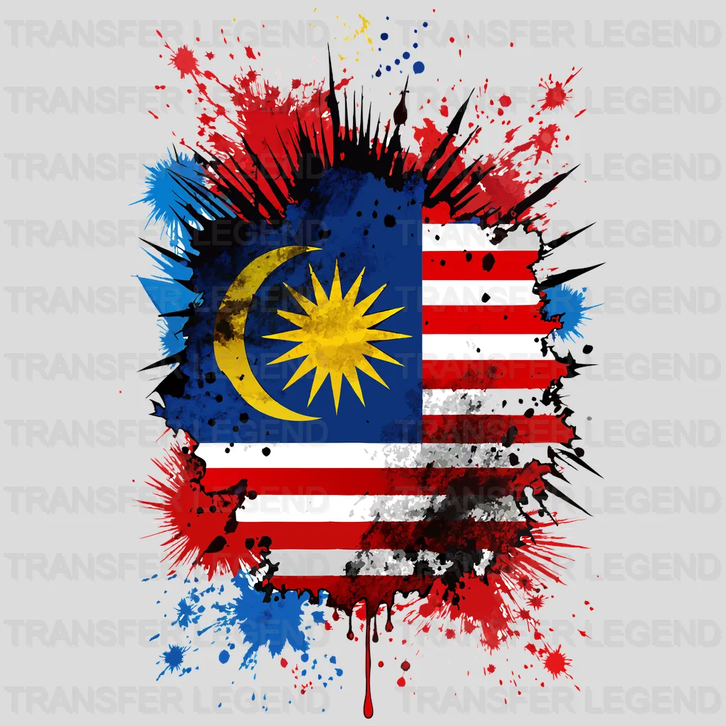 Malaysia Flag Design - DTF Heat Transfer - transferlegend