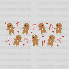 Gingerbread Men And Peppermints Christmas UV DTF Transfer Cup Wrap UV DTF Sticker - transferlegend