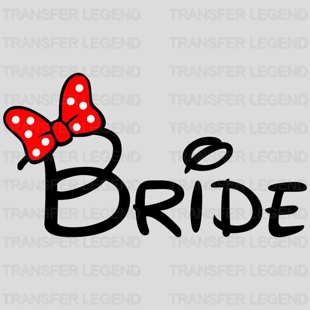 Bridal Party Disney Design - DTF heat transfer - transferlegend