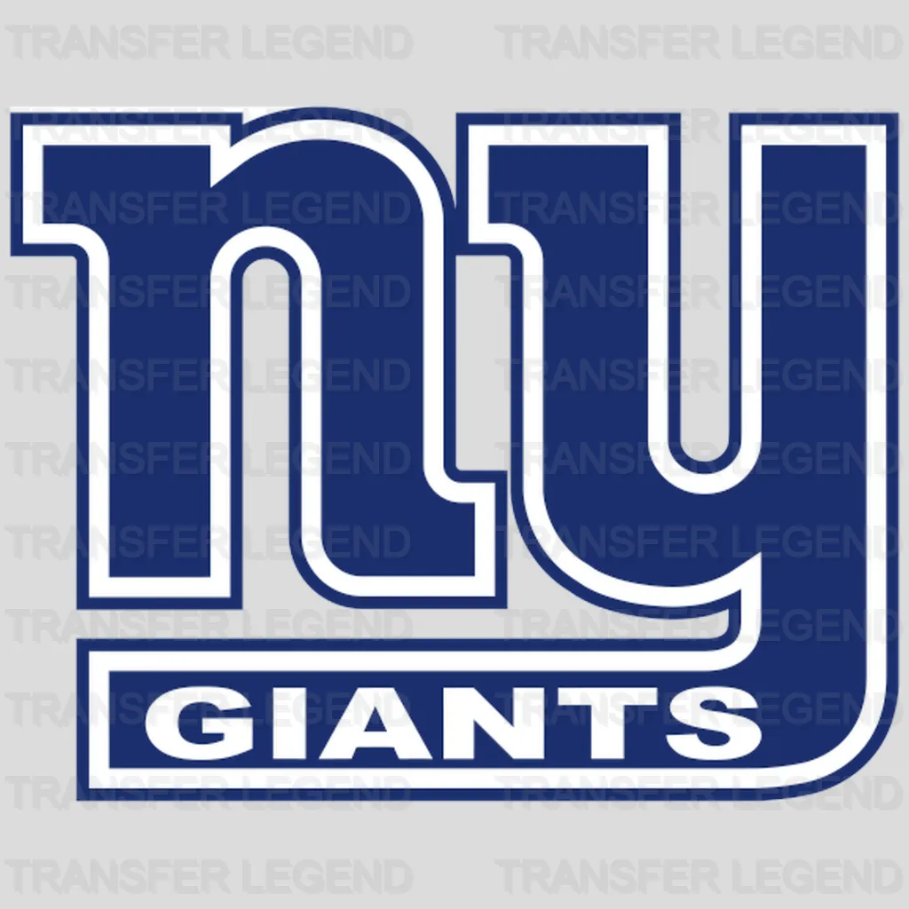 New York Giants heart collage made of logos, NFL design - DTF Heat Transfer
