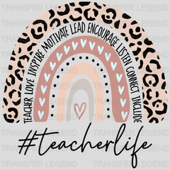 Teacher Love Inspire #teacherlife Design - DTF heat transfer - transferlegend