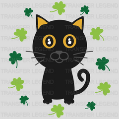 Cats B&W St. Patrick's Day Design - DTF heat transfer - transferlegend