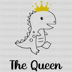 The Queen Dinosaur - Matching Couple Design - DTF heat transfer - transferlegend