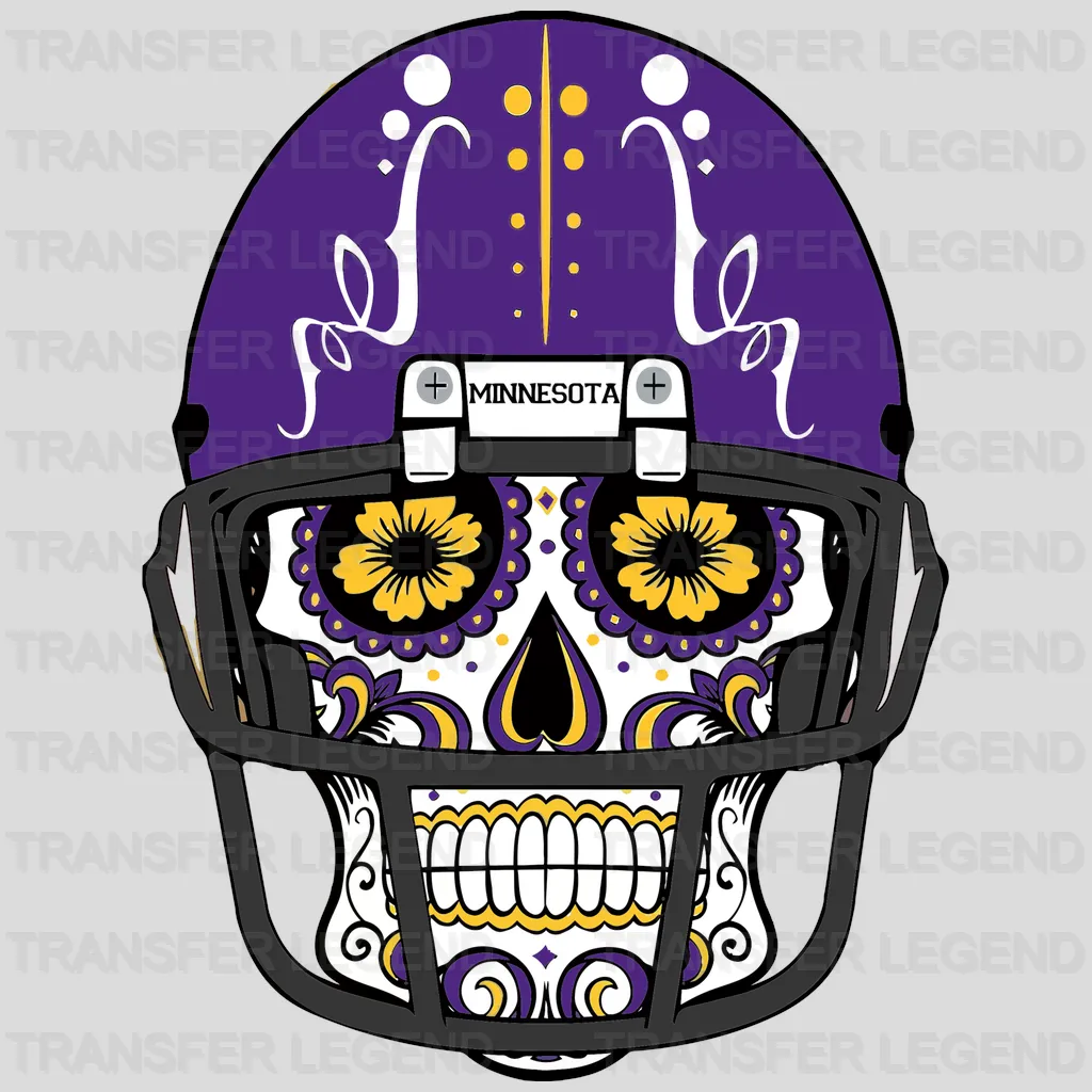 Minnesota Vikings Heart & Horns Emblem NFL Design - DTF Heat Transfer
