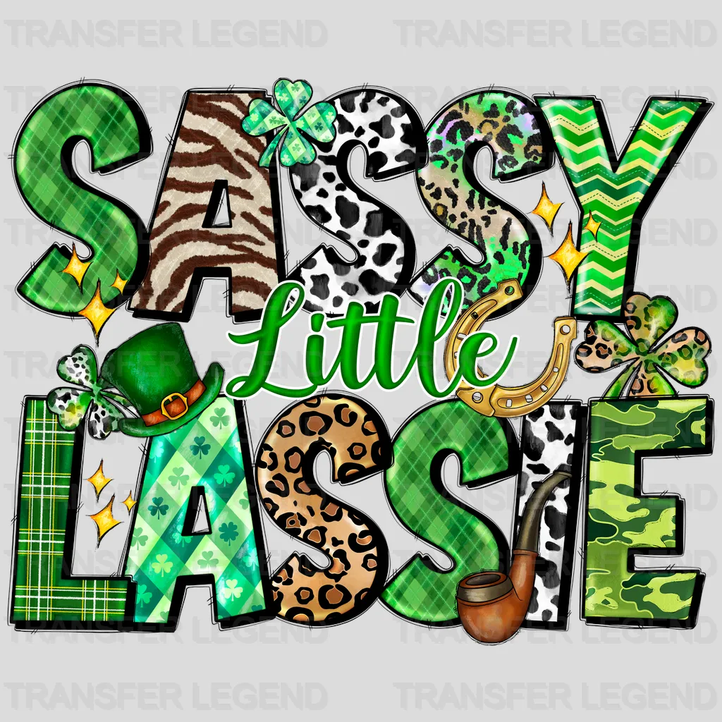 Sassy Little Lassie St. Patrick's Day Design - DTF heat transfer - transferlegend