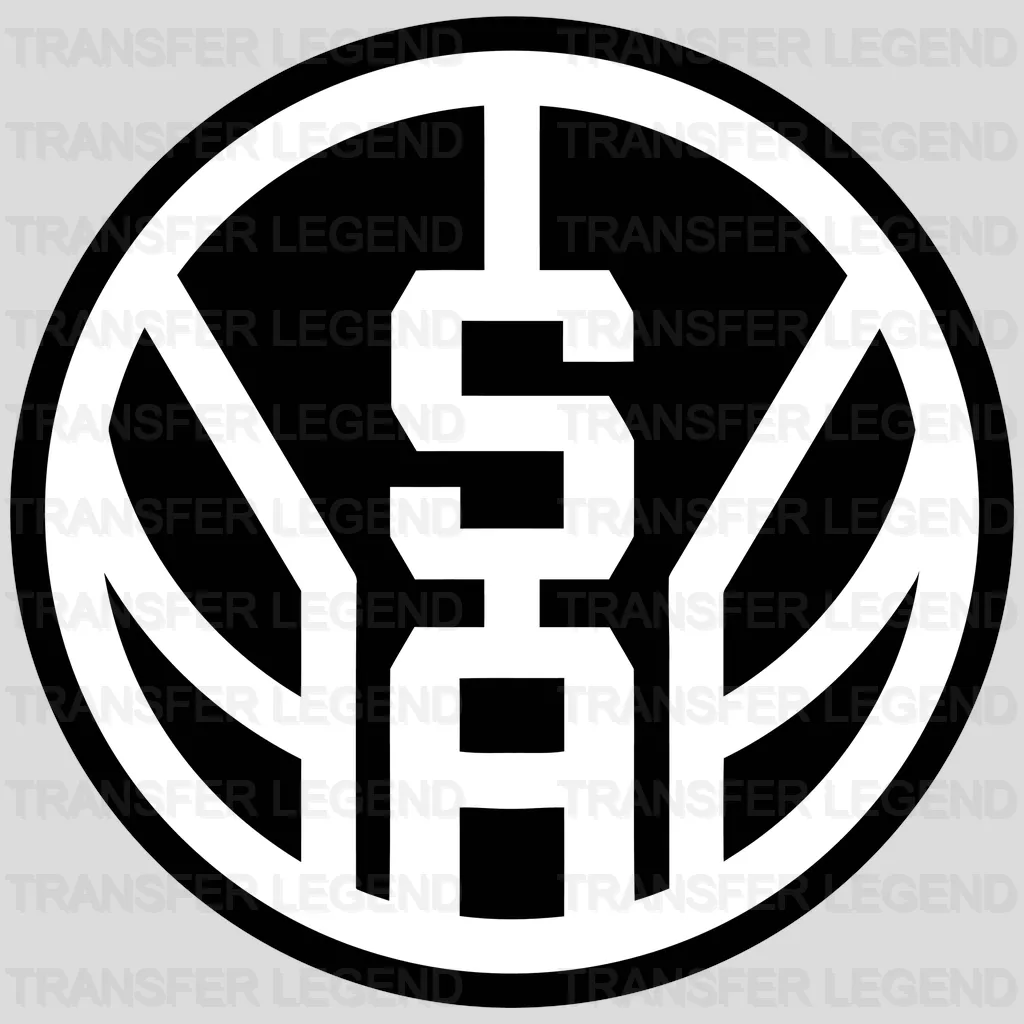 San Antonio Spurs SA Monogram Roundel NBA Design - DTF Heat Transfer