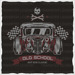 Cars Old School Hot Rod Classic Clasic Car Designs - DTF Heat Transfer - transferlegend