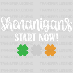 Shenanigans Start Now St. Patrick's Day Design - DTF heat transfer - transferlegend