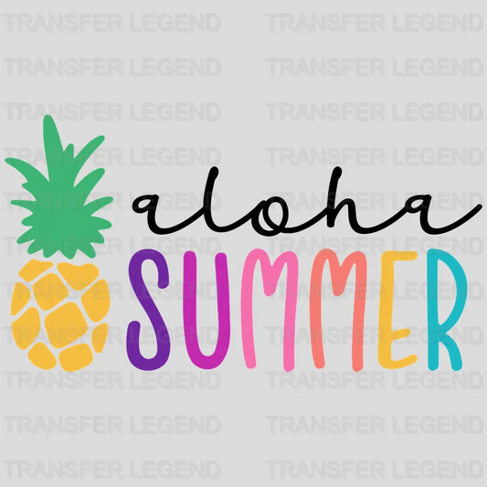 Aloha Summer Pineapple - Hawaii - Summer Lover Design - DTF heat transfer - transferlegend