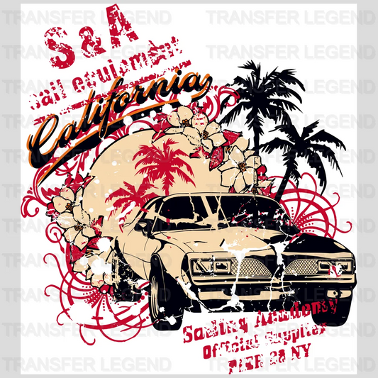 Cars S & A California Clasic Car Designs - DTF Heat Transsfer - transferlegend