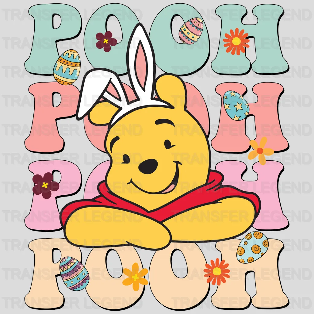 Easter Disney Pooh Stack Design - DTF heat transfer - transferlegend