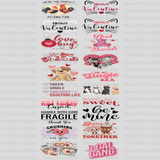 Valentine's Premade Gang sheet - 20 PCS 10 INCH - transferlegend