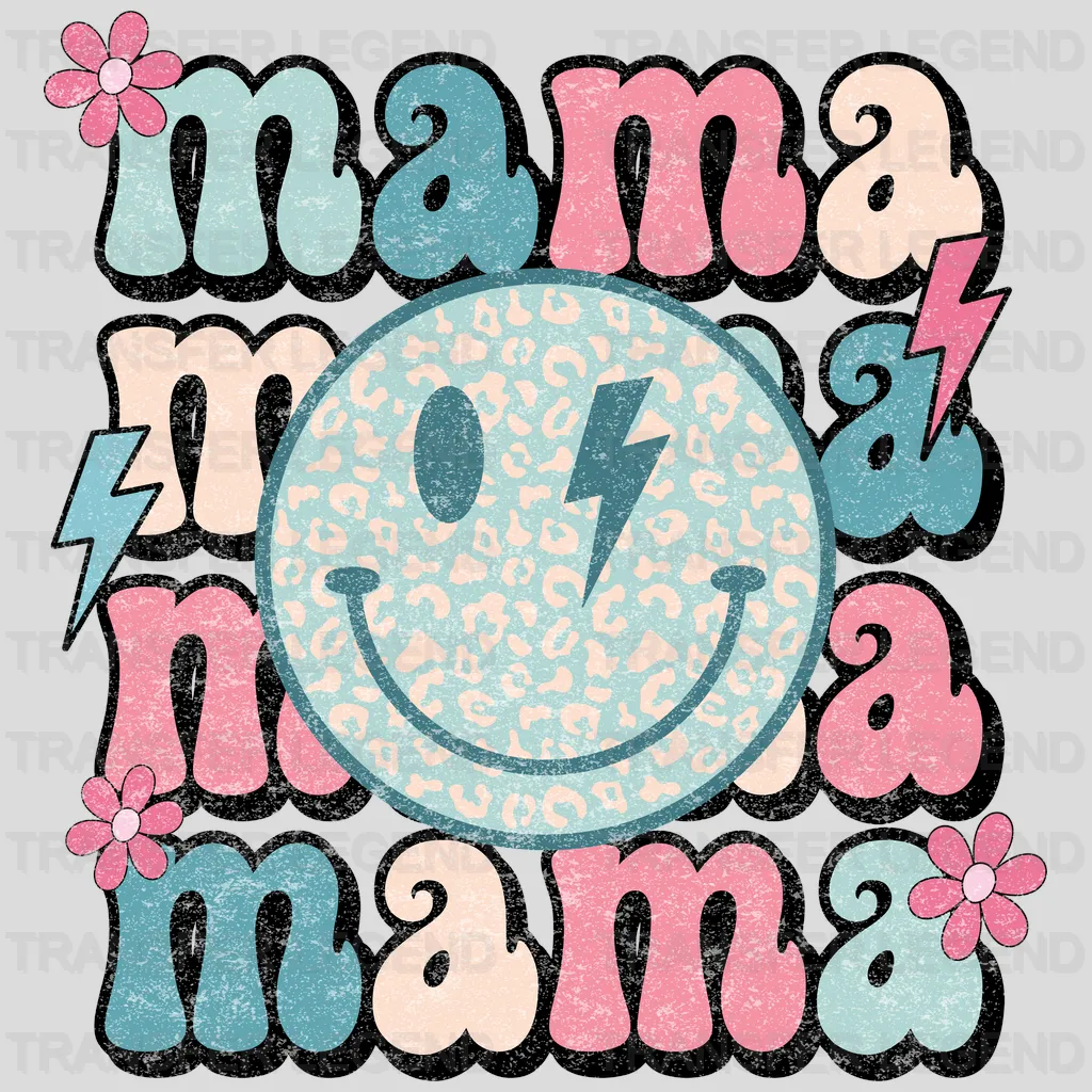 Mama Mama Mama Smiley - Mothers Day - Funny Mom - Design - DTF heat transfer - transferlegend