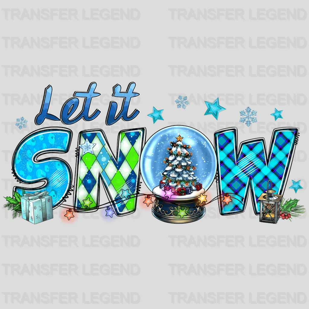 LET IT SNOW XMAS GLOBE Christmas Design - DTF heat transfer - transferlegend