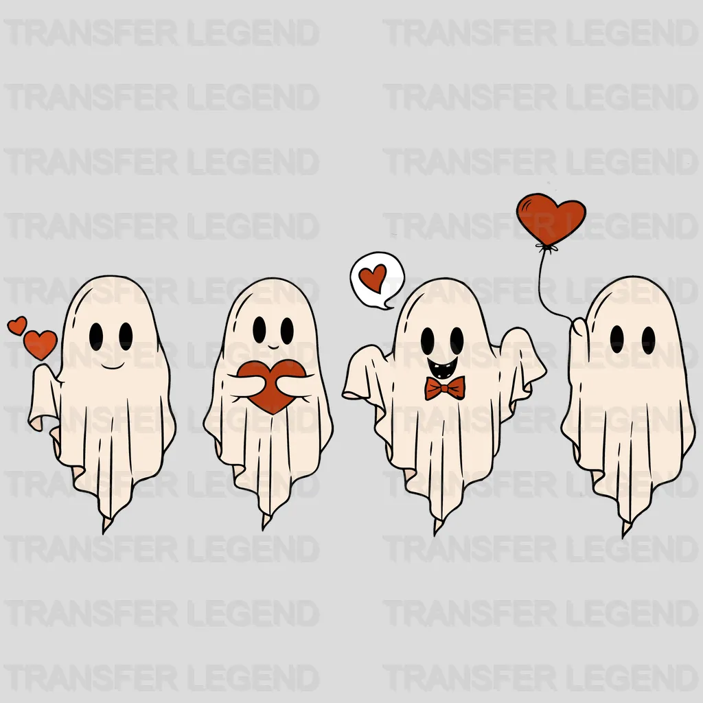 Valentine Ghosts Valentine's Day Design - DTF heat transfer - transferlegend