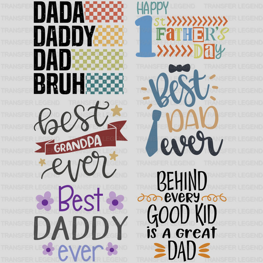 Father's Day -Premade Gang sheet - 6 PCS 10 INCH - transferlegend