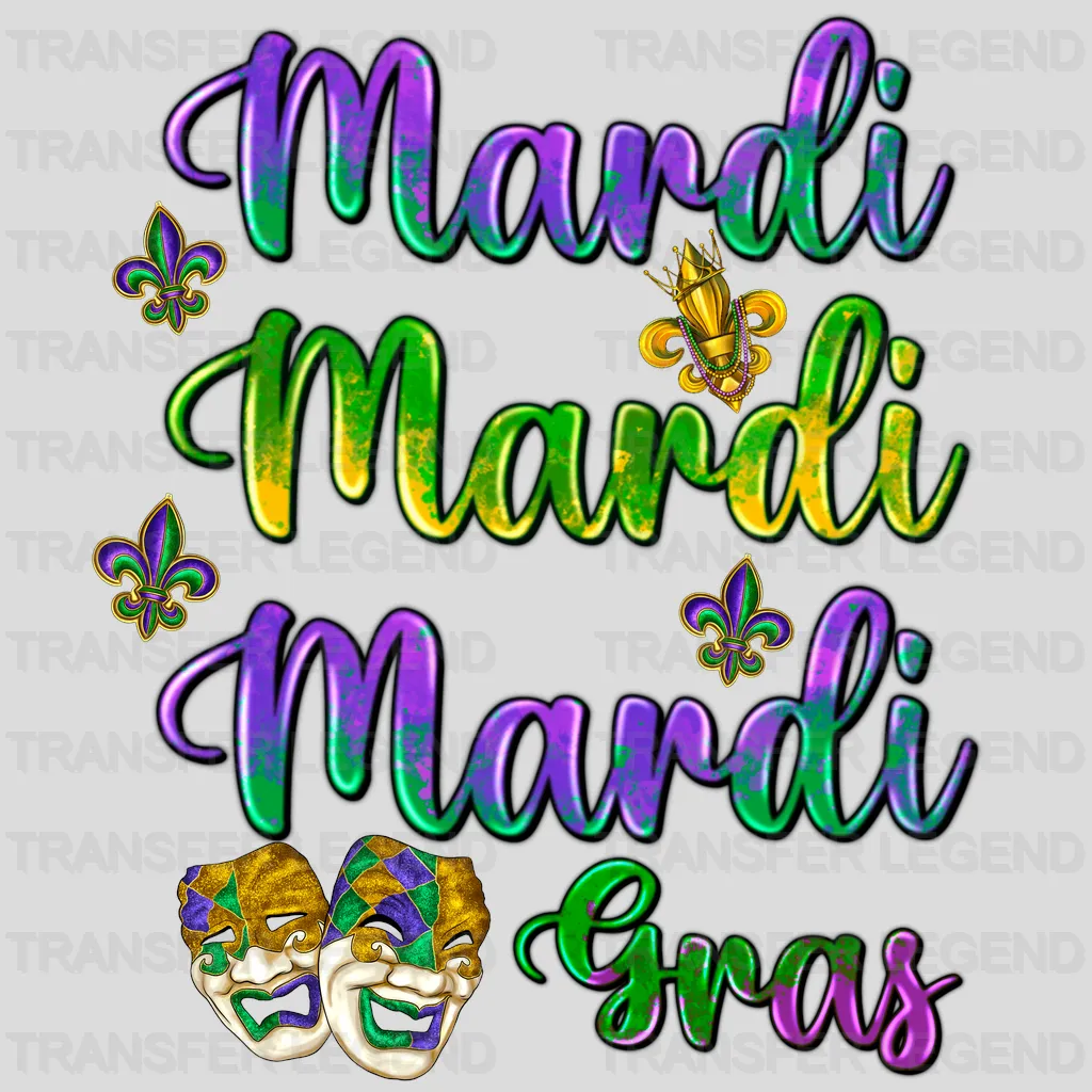 Mardi Mardi Gras Design- Mardi Gras DTF heat transfer - transferlegend