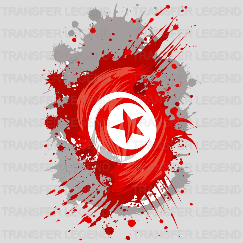 Tunisia Flag Design - DTF Heat Transfer - transferlegend