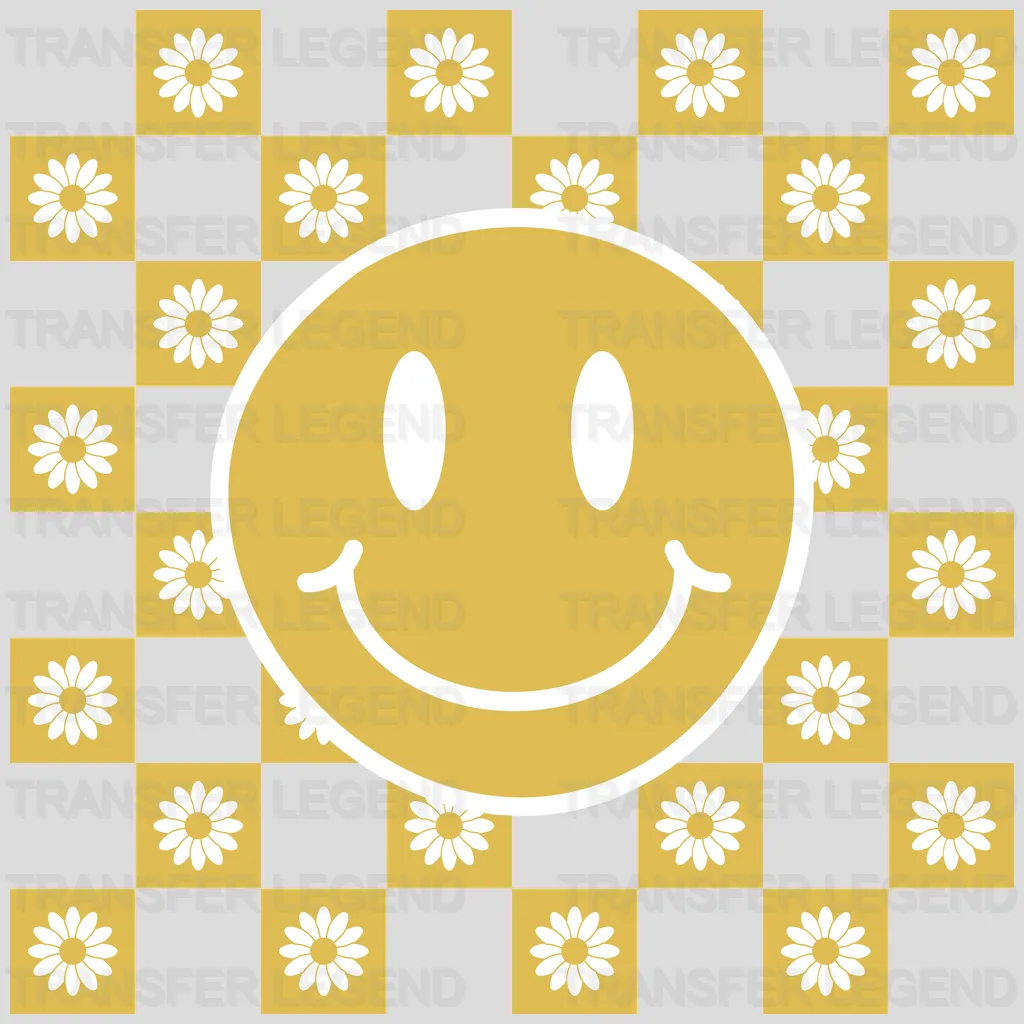 Smiley Flowers Spring Easter Design - DTF heat transfer - transferlegend