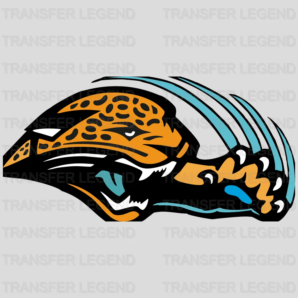 Jacksonville Jaguars Stylized Head Profile NFL Design - DTF Heat Transfer