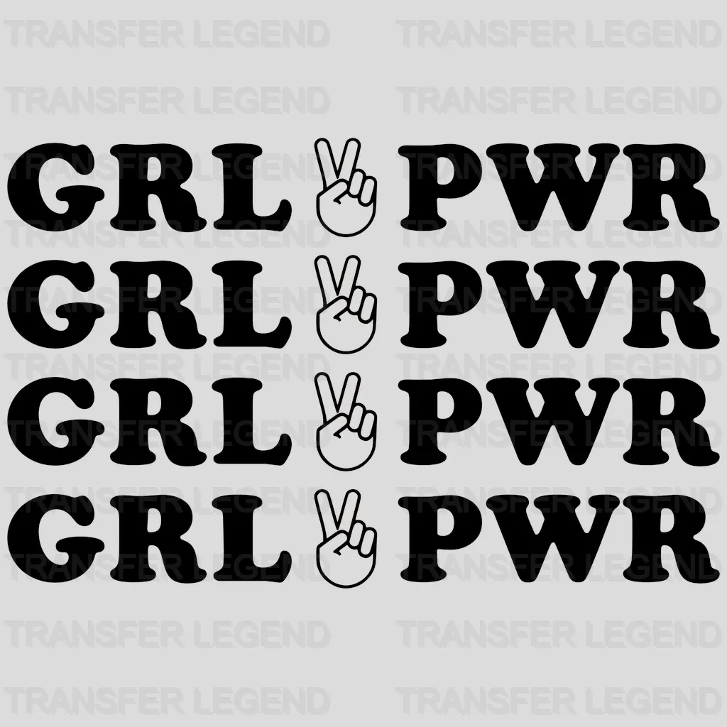 GRL PWR - Girl Power Design - DTF heat transfer - transferlegend