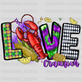 Love Mardi Gras Design- Mardi Gras DTF heat transfer - transferlegend