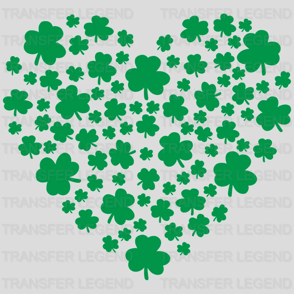 Heart St. Patrick's Day Design - DTF heat transfer - transferlegend