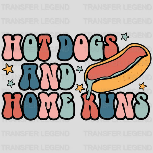 Hot Dogs And Home Runs  DTF Transfer - transferlegend