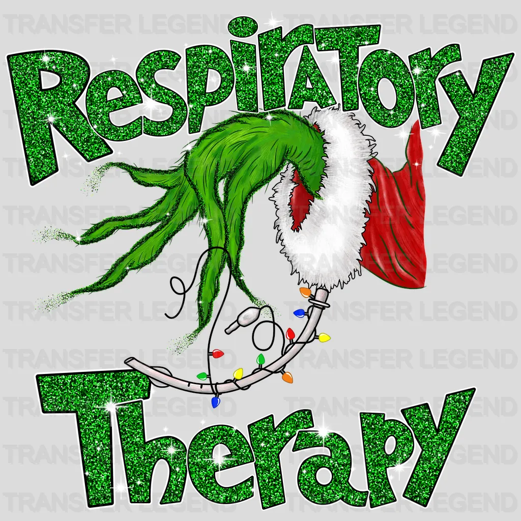 RESPIRATORAY THERAPY GRINCH DESIGN - DTF heat transfer - transferlegend