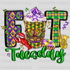 Fat Tuesday Mardi Gras Design- Mardi Gras DTF heat transfer - transferlegend