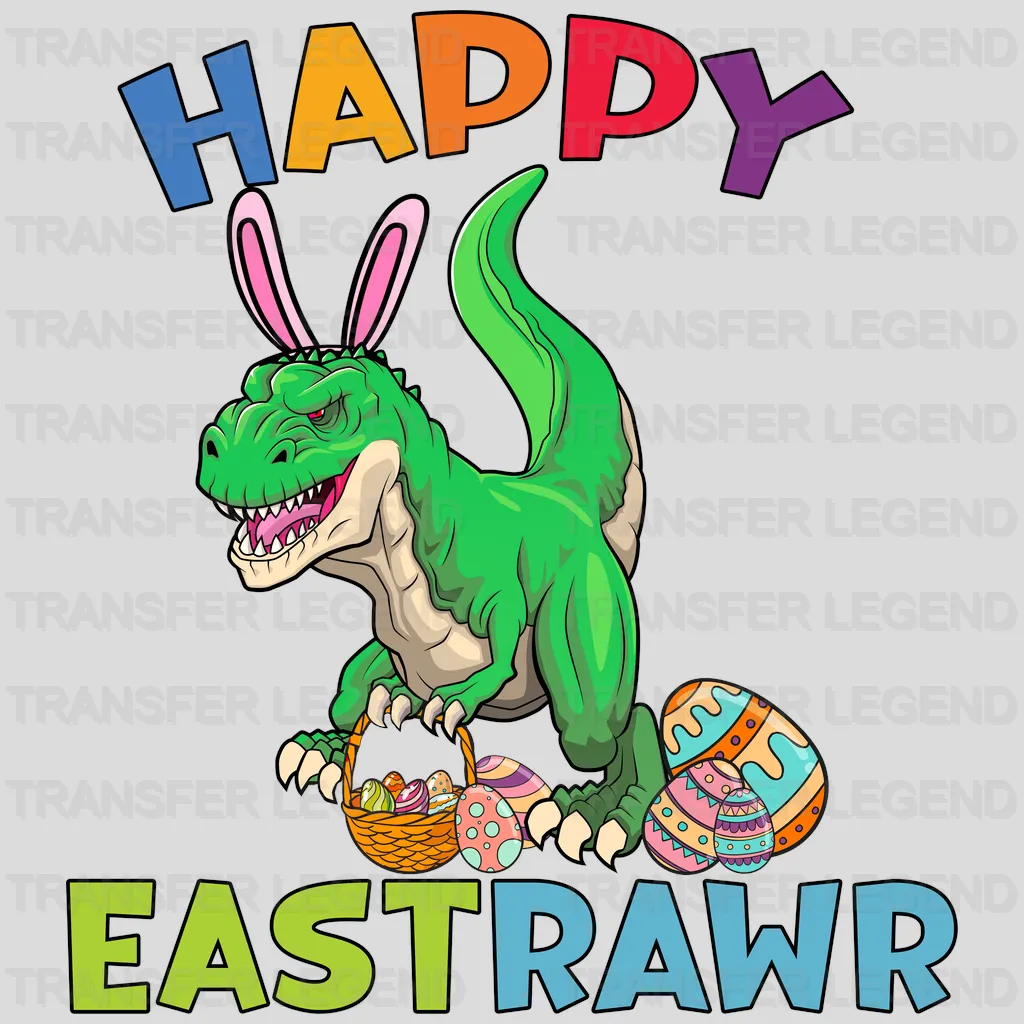 Happy Eastrawr Easter Design - DTF heat transfer - transferlegend