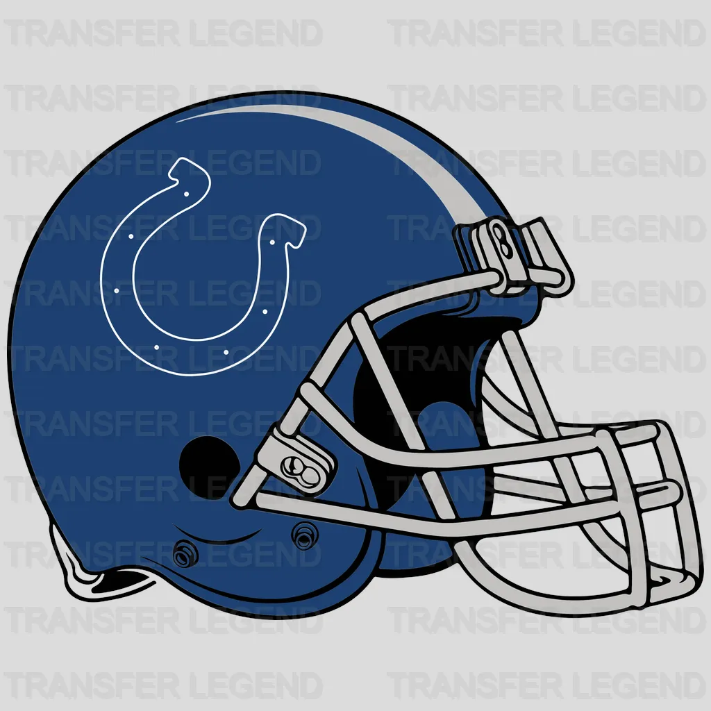Indianapolis Colts Side‑Profile Helmet NFL Design - DTF Heat Transfer