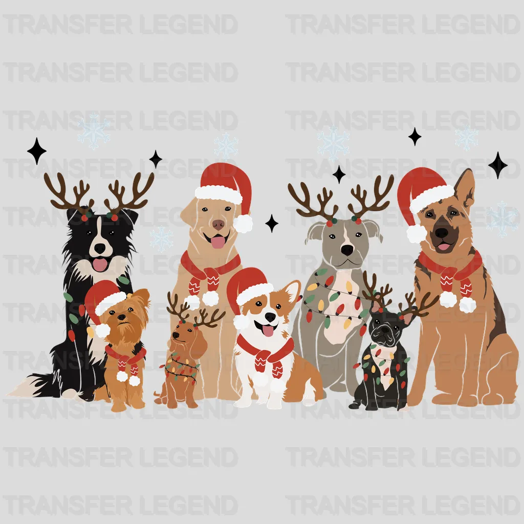 CHRISTMAS DOGS Christmas Design - DTF heat transfer - transferlegend