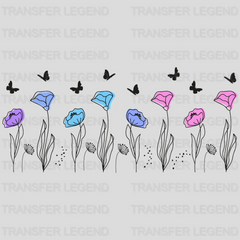 Flowers And Butterflies UV DTF Transfer Cup Wrap UV DTF Sticker - transferlegend